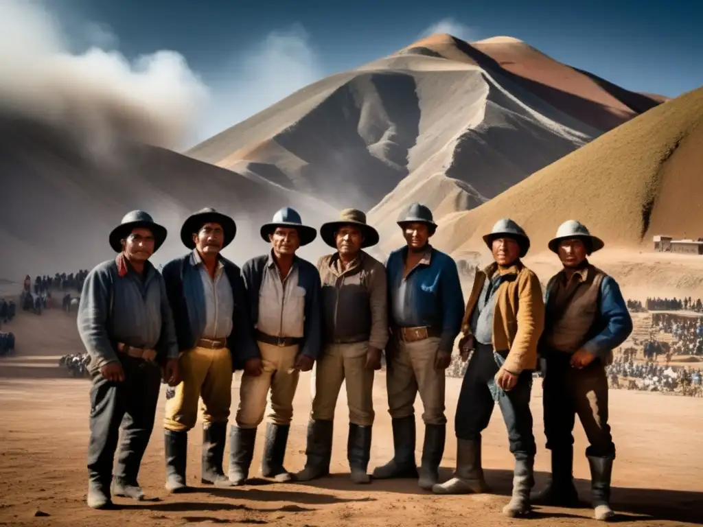 Miners in Potosí, Bolivia during Mining Revolution - Lucha por justicia y derechos laborales en la histórica minería - Mineria sostenible en America