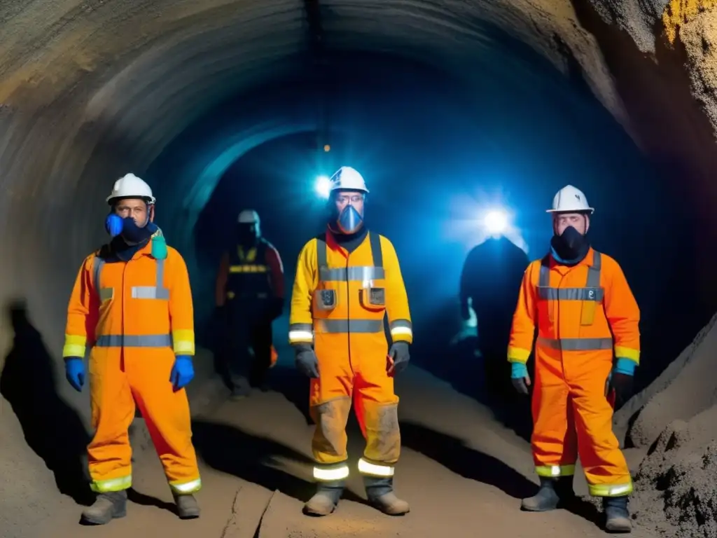 Nuevas tendencias en equipos de protección minera: Mineros con trajes avanzados y sistemas de enfriamiento integrados en acción