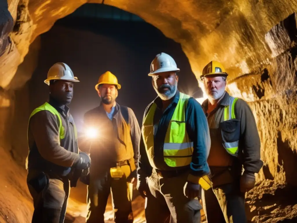 Mineros con protección, manos gastadas: Enfermedades de la piel en mineros