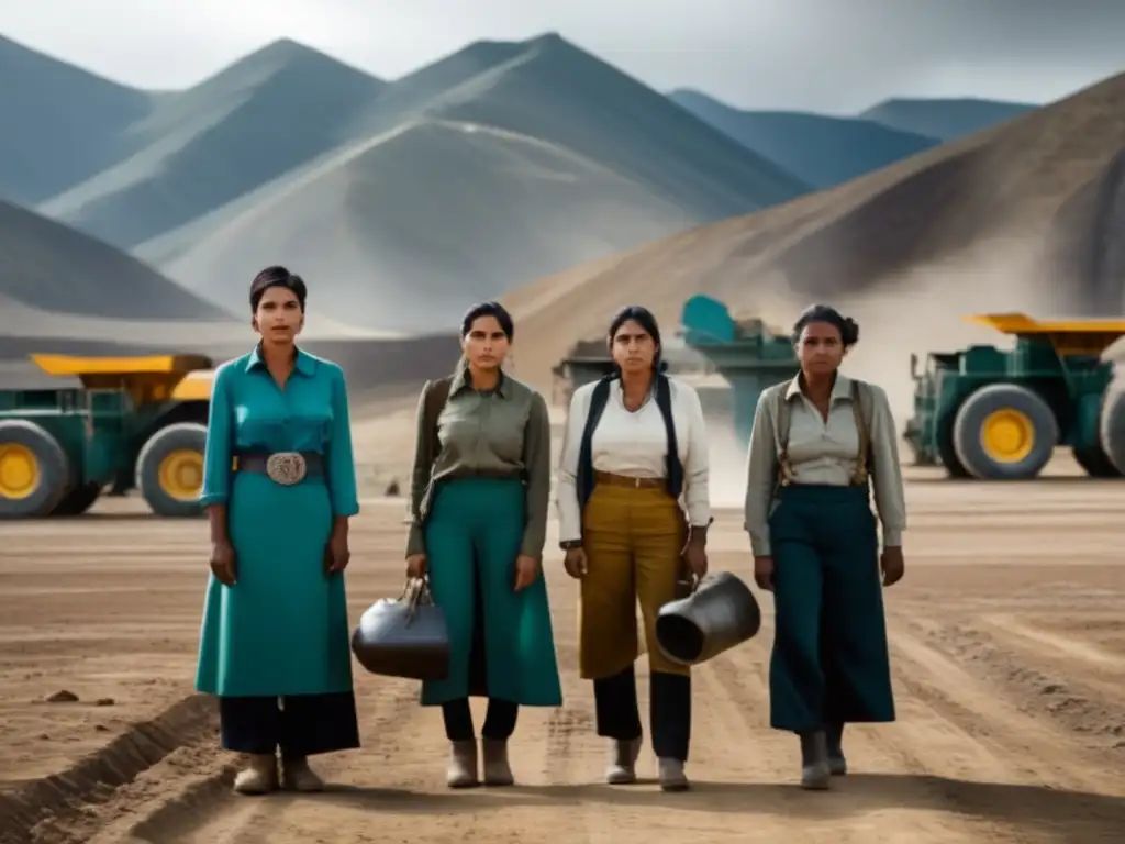 Impacto exploración minera, derechos mujeres - Mujeres resilientes en paisaje minero, luchando por igualdad