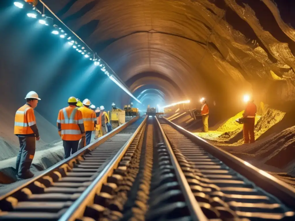 Impacto social de la minería sostenible: moderna operación minera subterránea con tecnología avanzada