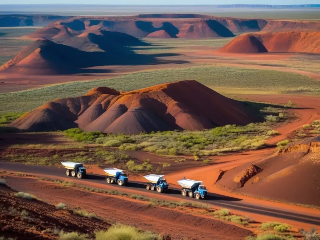 Beneficios de minería sostenible en Pilbara, Australia: paisaje impresionante con comunidad local y operaciones seguras