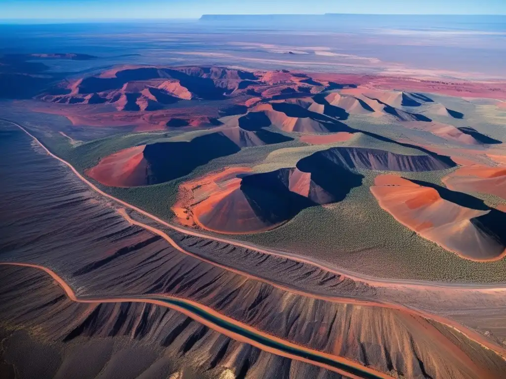 Paisaje minero en Pilbara Australia: Beneficios de la minería sostenible