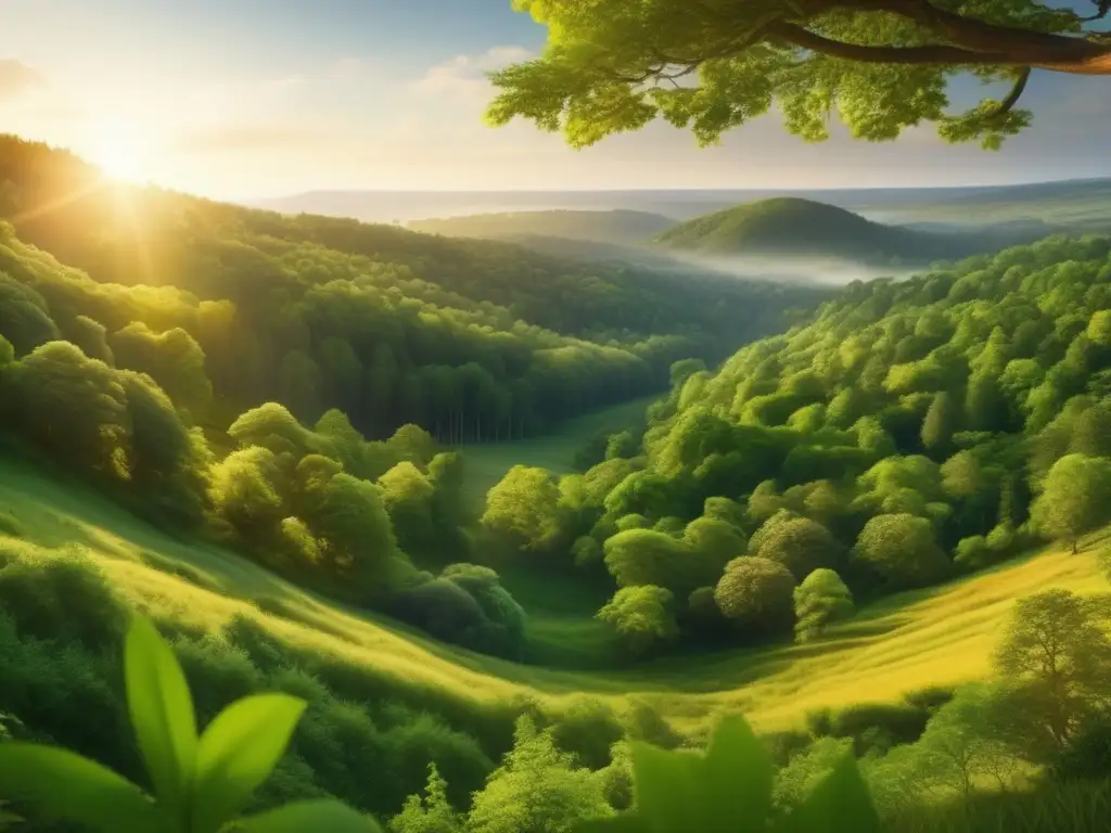 Paisaje natural con minería ética y recursos naturales