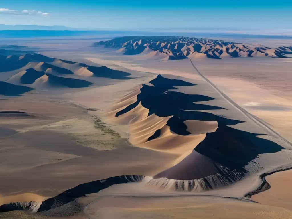 Impacto ambiental minería Pampa Argentina: vasto paisaje con montañas, rocas y suelo seco, contrastando belleza natural y daño causado