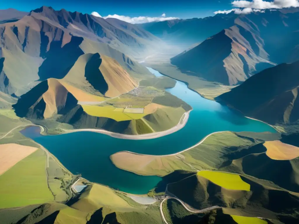 Paisaje impresionante en los Andes peruanos con minería sostenible (Importancia y beneficios de la minería sostenible en Perú)