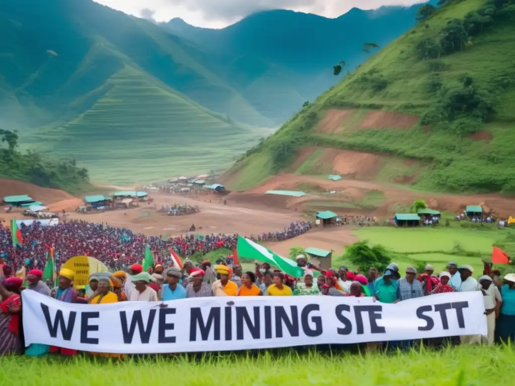 Protesta por impacto ambiental de tratados mineros: sostenibilidad y comunidad