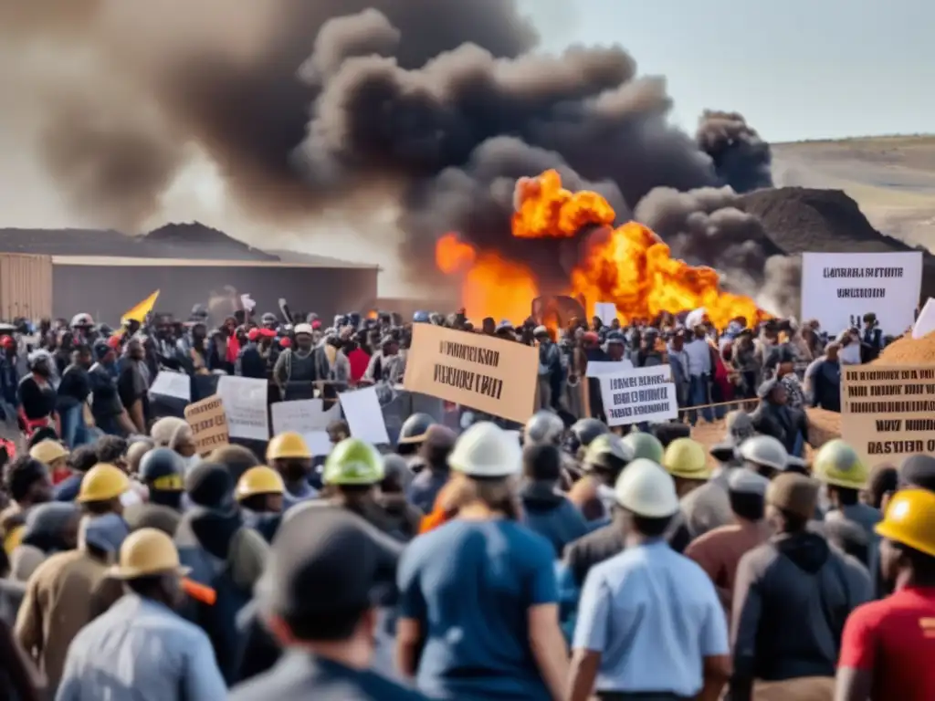 Protesta masiva y diversa en contra de la gestión minera, reflejando la intensidad y la importancia de las protestas sociales