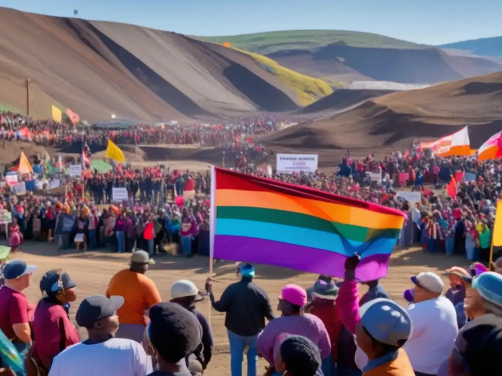 Impacto social de la minería en América: Protesta vibrante contra consecuencias socioambientales