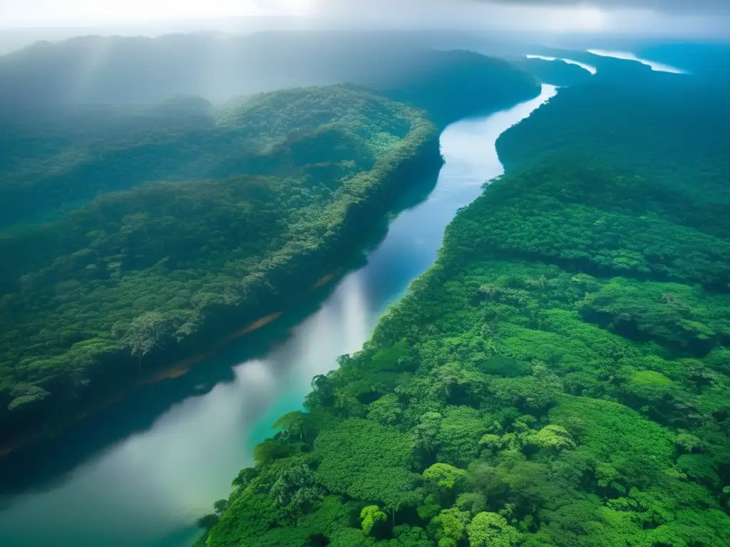 Impacto minería en tierras indígenas: exuberante selva, río cristalino, comunidad unida protege