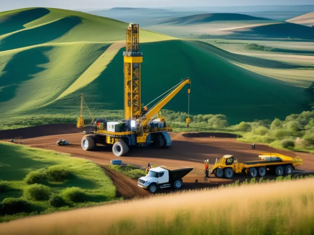 Diversidad en minería sostenible: paisaje preservado, tecnología avanzada y energías renovables en armonía