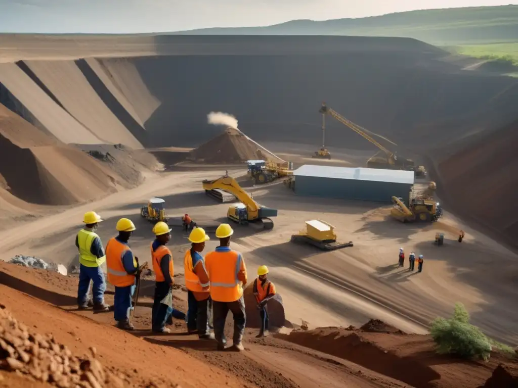 Trabajadores mineros en formación para la minería sostenible y la mitigación del impacto ambiental